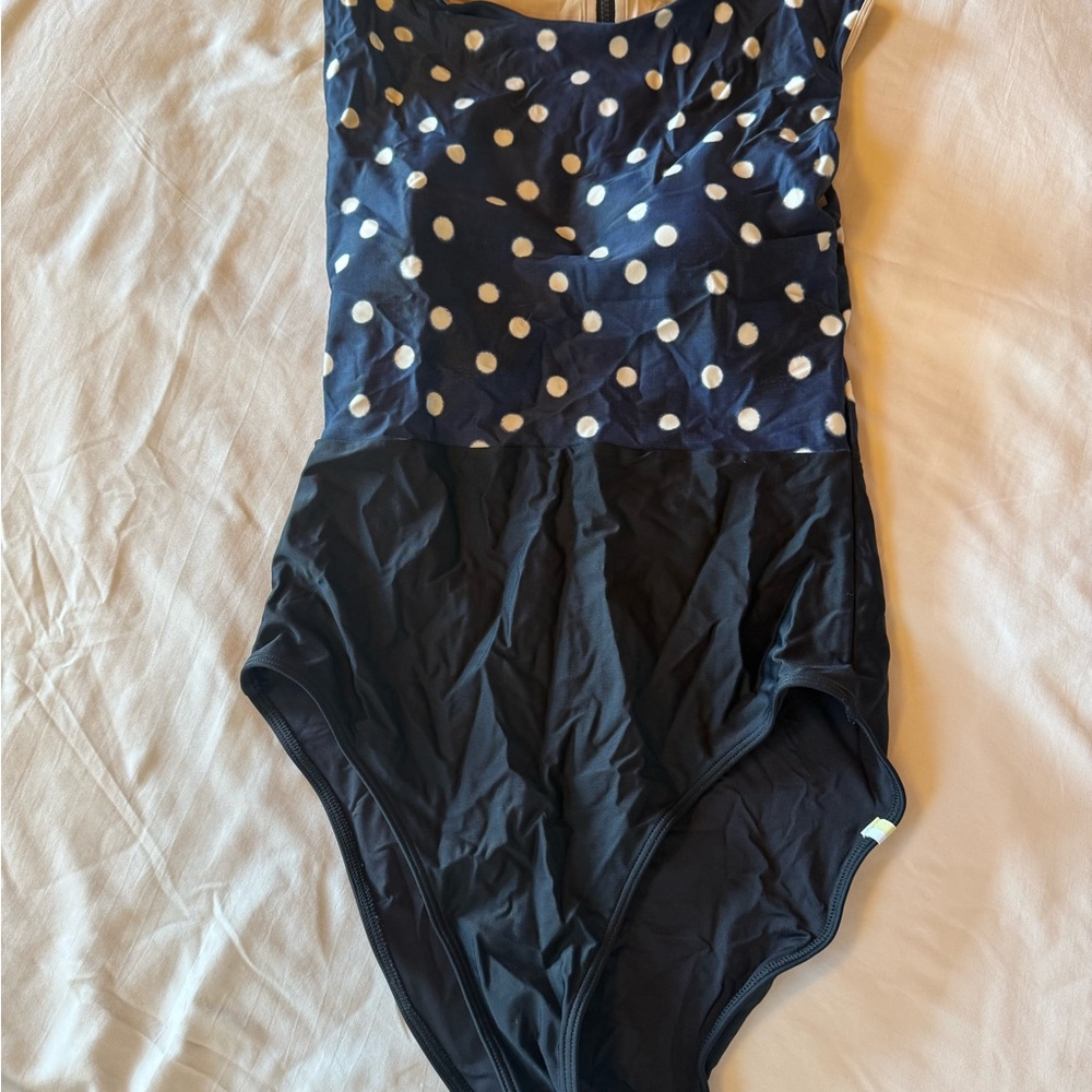 Summersalt Navy and White Polka Dot Swimsuit